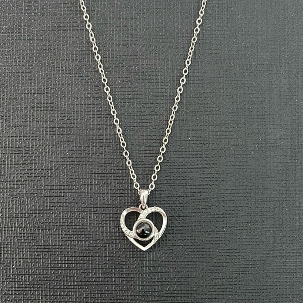 viral I Love You in 100 languages projection necklace